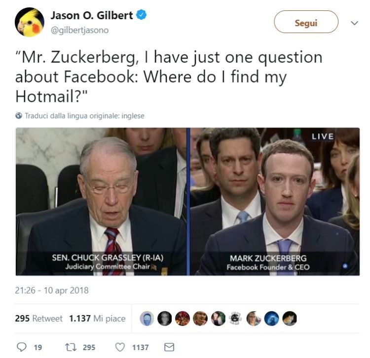I meme su Mark Zuckerberg davanti al Congresso sono uno spasso