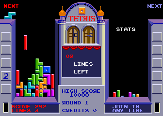 Tetris in una versione da sala giochi della Atari
